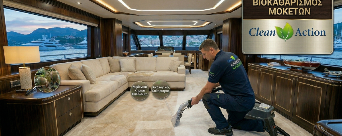 Οικολογικός βιοκαθαρισμός σκαφών - μοκετών