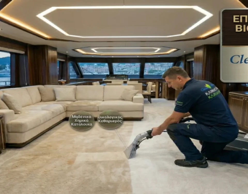 Οικολογικός βιοκαθαρισμός σκαφών - μοκετών