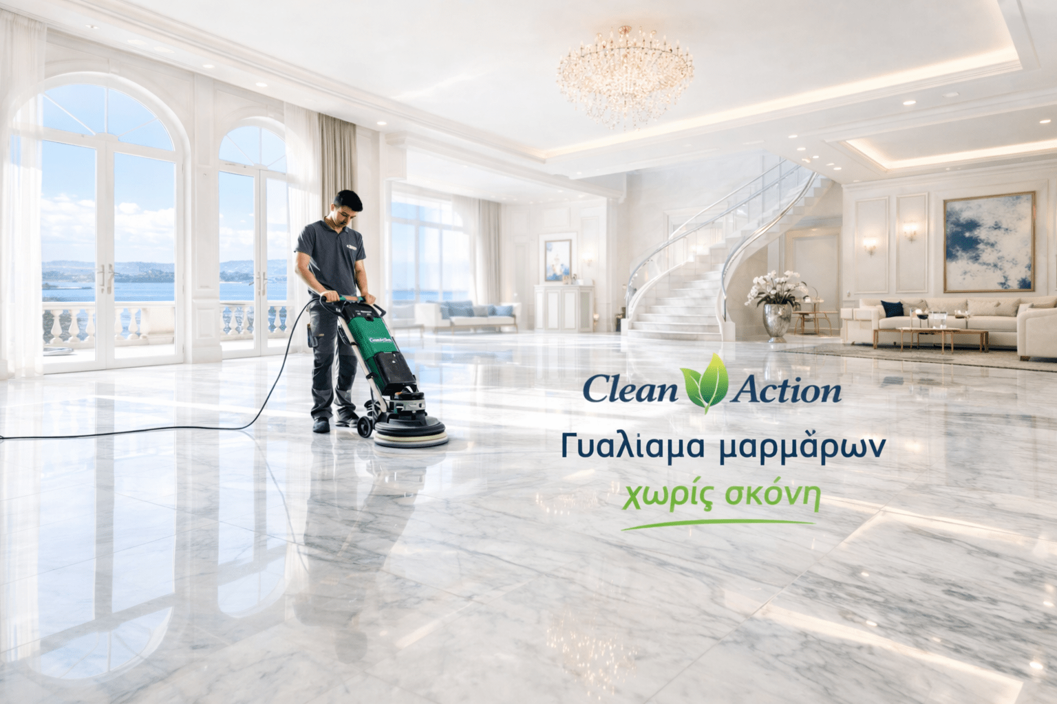 Γυάλισμα μαρμάρων