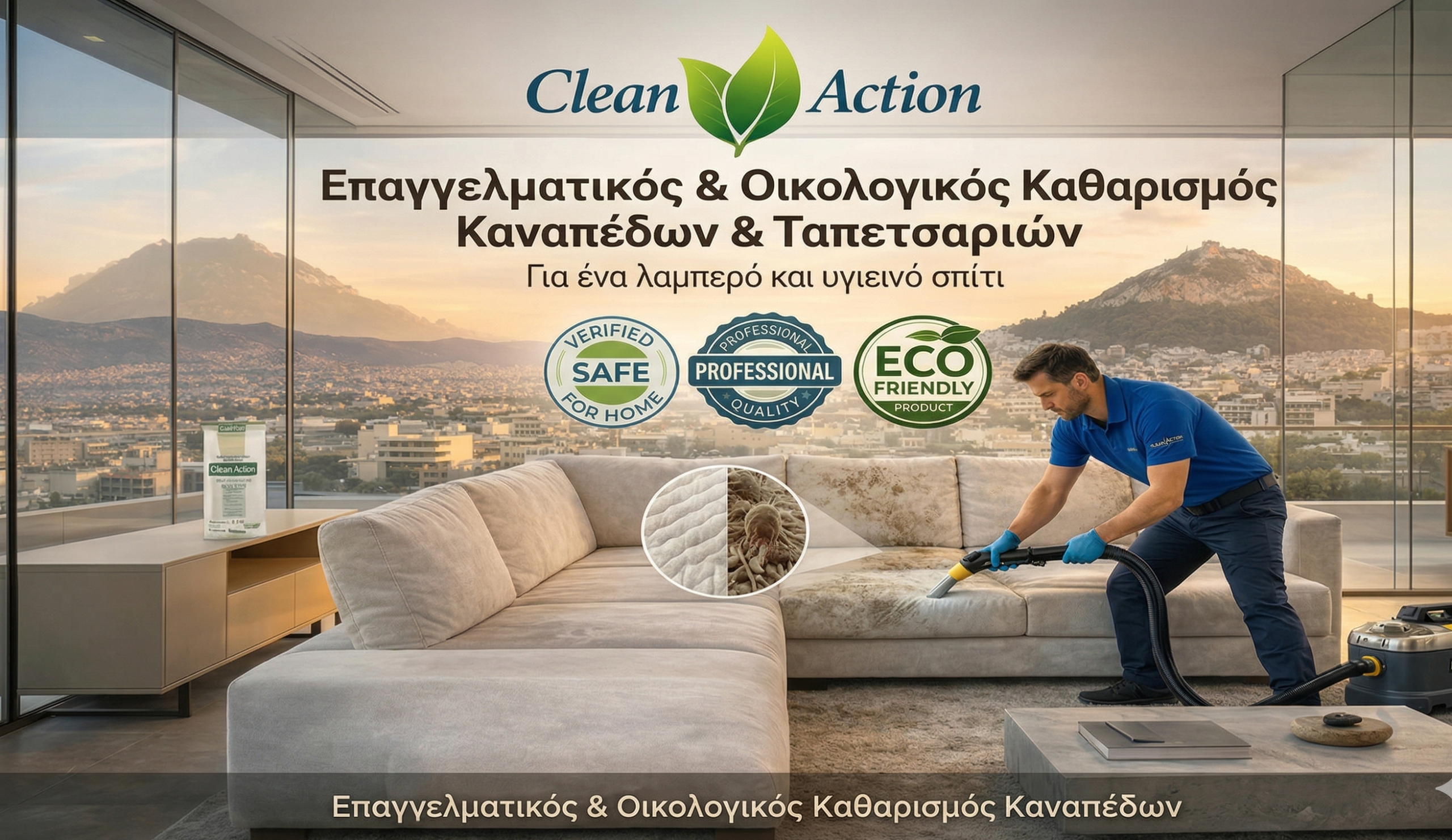 Καθαρισμός σαλονιού και καθισμάτων Αθήνα