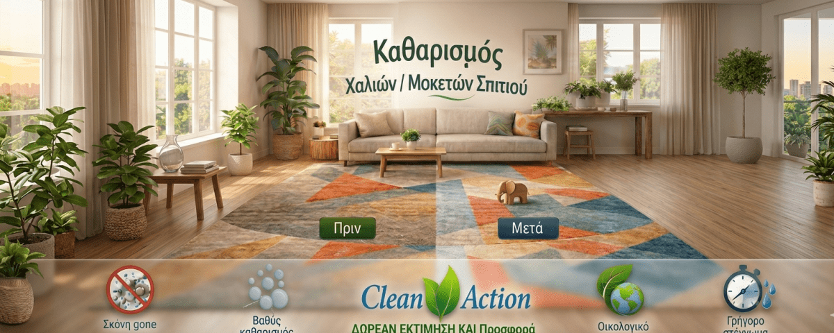 Βιοκαθαρισμός Χαλιών & Μοκετών Αθήνα