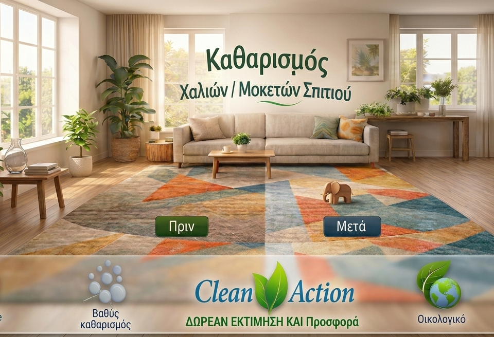 Βιοκαθαρισμός Χαλιών & Μοκετών Αθήνα